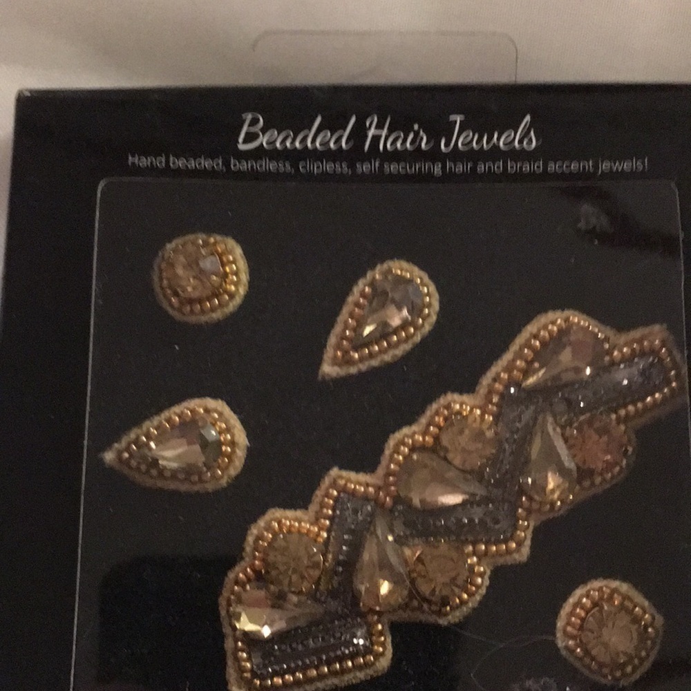 Beaded Hair Jewels Pink Pewter collection (Z)